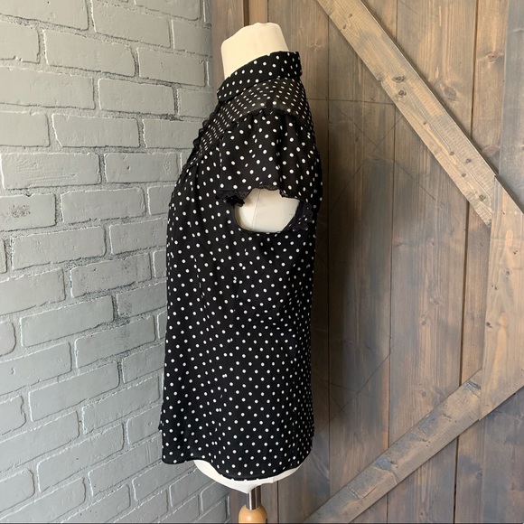 Loft Polka Dot Button Down Top - Picture 3 of 6